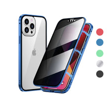 Load image into Gallery viewer, Anti Peep Privacy Magnetic Metal Double-Sided Glass Case Apple iPhone 15 / 15 Plus / 15 Pro / 15 Pro Max