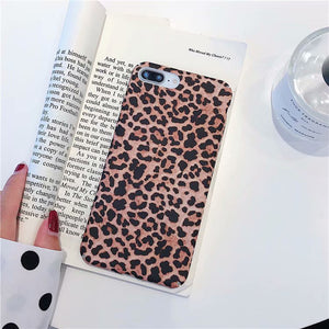 Leopard Print Pattern Wildcat Series Soft Rubber Case Cover Apple iPhone 7 or 7 Plus - BingBongBoom