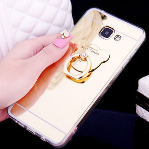 Bear Ring Loop Stand Soft Rubber Case Cover Samsung Galaxy S10 / S10 Plus / S10 Edge - BingBongBoom