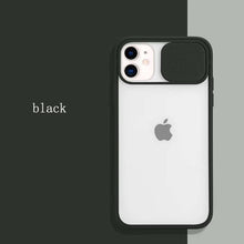 Load image into Gallery viewer, Colored Camera Slide Camera Lens Cover Transparent Clear Back Case Apple iPhone X / XR / XS / XS Max