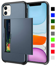Load image into Gallery viewer, Card Slot Holder Wallet Shock Proof Case Apple iPhone 13 Mini / 13 / 13 Pro / 13 Pro Max