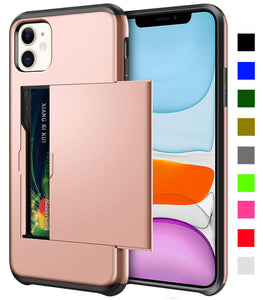 Card Slot Tough Armor Wallet Design Case Apple iPhone 11 / 11 Pro / 11 Pro Max - BingBongBoom