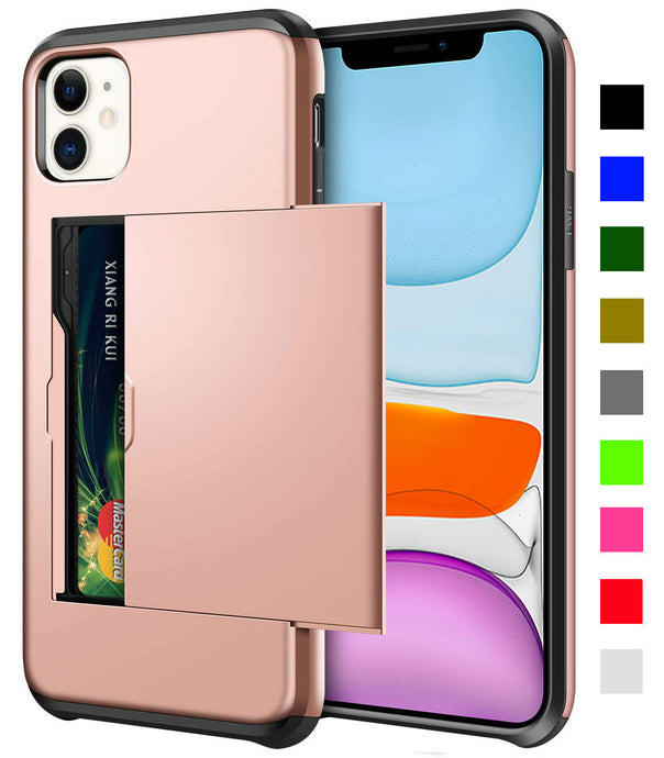 Card Slot Tough Armor Wallet Design Case Apple iPhone 11 / 11 Pro / 11 Pro Max - BingBongBoom