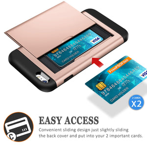 Card Slot Tough Armor Wallet Design Case Apple iPhone 5 or 5s - BingBongBoom
