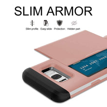 Load image into Gallery viewer, Card Slot Tough Armor Wallet Design Case Samsung Galaxy S8 or S8 Plus - BingBongBoom