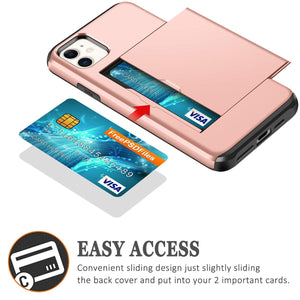 Card Slot Holder Wallet Shock Proof Case Apple iPhone 13 Mini / 13 / 13 Pro / 13 Pro Max