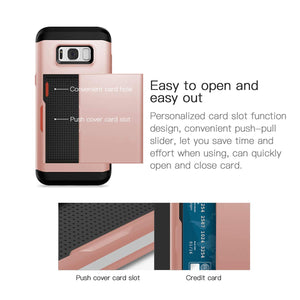 Card Slot Tough Armor Wallet Design Case Samsung Galaxy S7 or S7 Edge - BingBongBoom