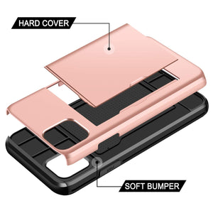 Card Slot Holder Wallet Shock Proof Case Apple iPhone 13 Mini / 13 / 13 Pro / 13 Pro Max