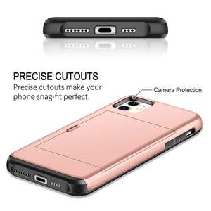 Card Slot Holder Wallet Shock Proof Case Apple iPhone 14 / 14 Plus / 14 Pro / 14 Pro Max