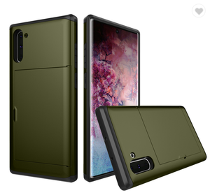 Card Slot Tough Armor Wallet Design Case Samsung Galaxy Note 10 or Note 10 Plus - BingBongBoom