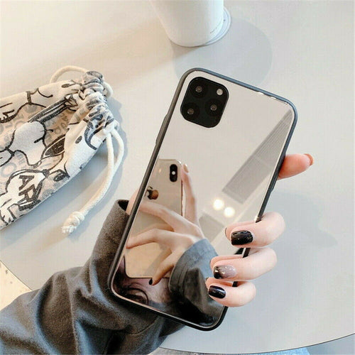 Crystal Clear Mirror Black Bumper Shockproof Slim Cover Apple iPhone 14 Plus Case