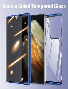 Anti Peep Privacy Magnetic Metal Double-Sided Glass Case Glass Samsung Galaxy S8 or S8 Plus