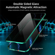 Load image into Gallery viewer, Anti Peep Privacy Magnetic Metal Double-Sided Glass Case Apple iPhone SE Series