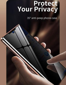 Anti Peep Privacy Magnetic Metal Double-Sided Glass Case Samsung Galaxy S21 / S21 Plus / S21 Ultra