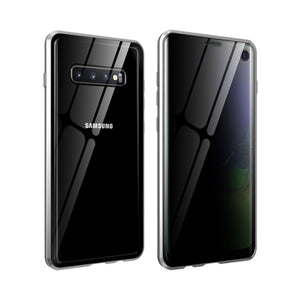 Anti Peep Privacy Magnetic Metal Double-Sided Glass Case Samsung Galaxy S10 / S10 Plus / S10 Edge