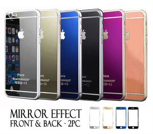 Apple iPhone 6 or 6 Plus Front and Back Colored Mirror Tempered Glass Screen Protector - BingBongBoom