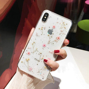 Floral Print Pattern Floret Series Soft Rubber Case Cover Apple iPhone 7 or 7 Plus - BingBongBoom