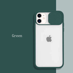Colored Camera Slide Camera Lens Cover Transparent Clear Back Case Apple iPhone 8 or 8 Plus