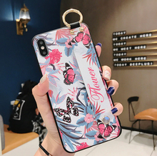 Load image into Gallery viewer, Leather Grip Stand Blossom Series Case Apple iPhone 8 or 8 Plus - BingBongBoom