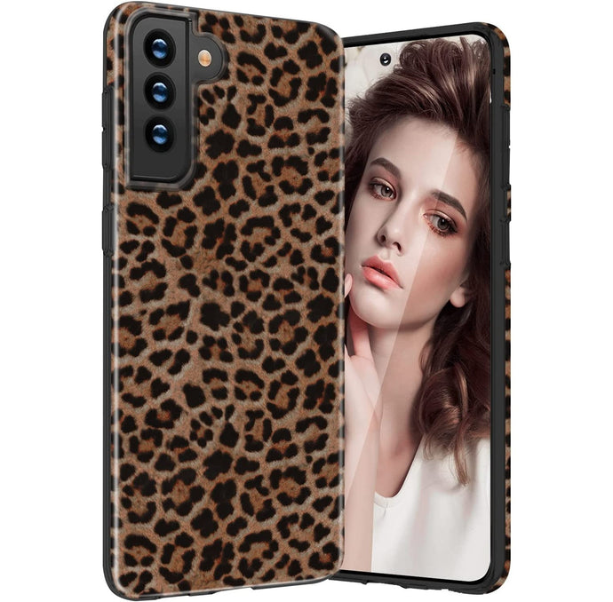 Cute Leopard Print Pattern Soft TPU Case Cover Samsung Galaxy Note 10 or Note 10 Plus - BingBongBoom
