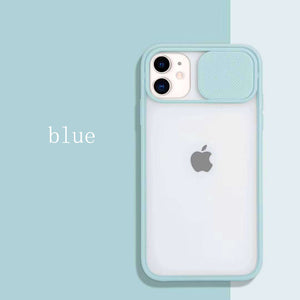 Colored Camera Slide Camera Lens Cover Transparent Clear Back Case Apple iPhone 7 or 7 Plus