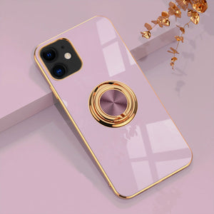 Electroplating Magnetic Finger Ring Holder Kickstand Case Cover Apple iPhone 7 or 7 Plus