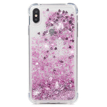 Load image into Gallery viewer, Liquid Glitter Heart Shapes Bling Quicksand Case iPhone X / XS / XR / XS Max - BingBongBoom