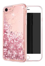 Load image into Gallery viewer, Liquid Glitter Heart Shapes Bling Quicksand Case iPhone 7 or 7 Plus - BingBongBoom