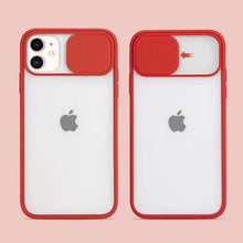 Load image into Gallery viewer, Colored Camera Slide Camera Lens Cover Transparent Clear Back Case Apple iPhone X / XR / XS / XS Max
