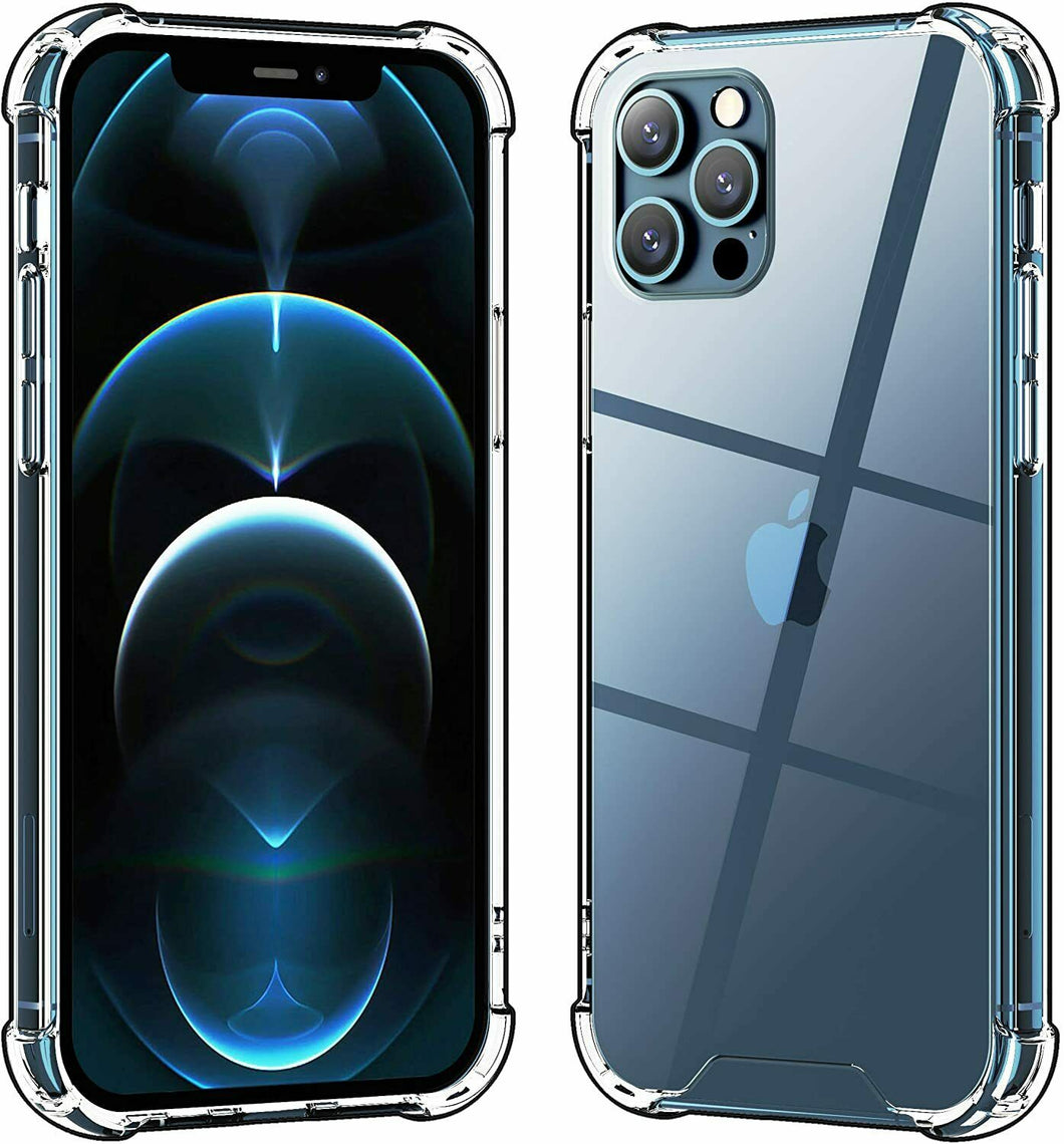 TPU Clear Transparent Soft Silicone Gel Case Cover Apple iPhone 12 Pro Max / 12 Pro / 12 / 12 Mini