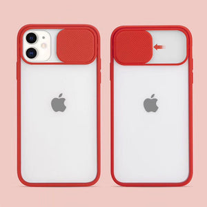 Colored Camera Slide Camera Lens Cover Transparent Clear Back Case Apple iPhone SE Series