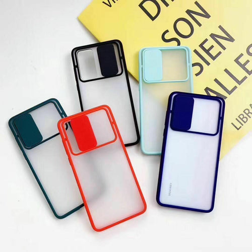 Colored Camera Slide Camera Lens Cover Transparent Clear Back Samsung Galaxy Note 20 Case