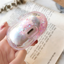 Load image into Gallery viewer, Liquid Glitter Full Cover Case and Keychain Clip Airpods 1 or 2