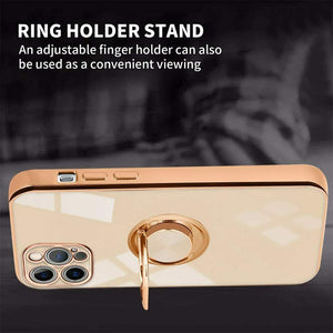 Electroplating Magnetic Finger Ring Holder Kickstand Case Cover Apple iPhone SE Series
