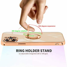 Load image into Gallery viewer, Electroplating Magnetic Finger Ring Holder Kickstand Kickstand Case Cover Apple iPhone 8 or 8 Plus