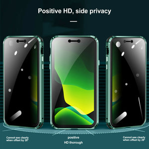 Anti Peep Privacy Magnetic Metal Double-Sided Glass Case Apple iPhone X / XR / XS / XS Max
