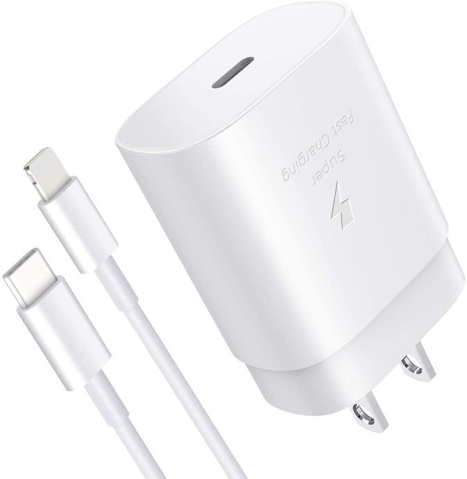 iPhone 18W Power Adapter Fast Charger & USB-C Lightning Cable Cord for Apple iPhone iPad