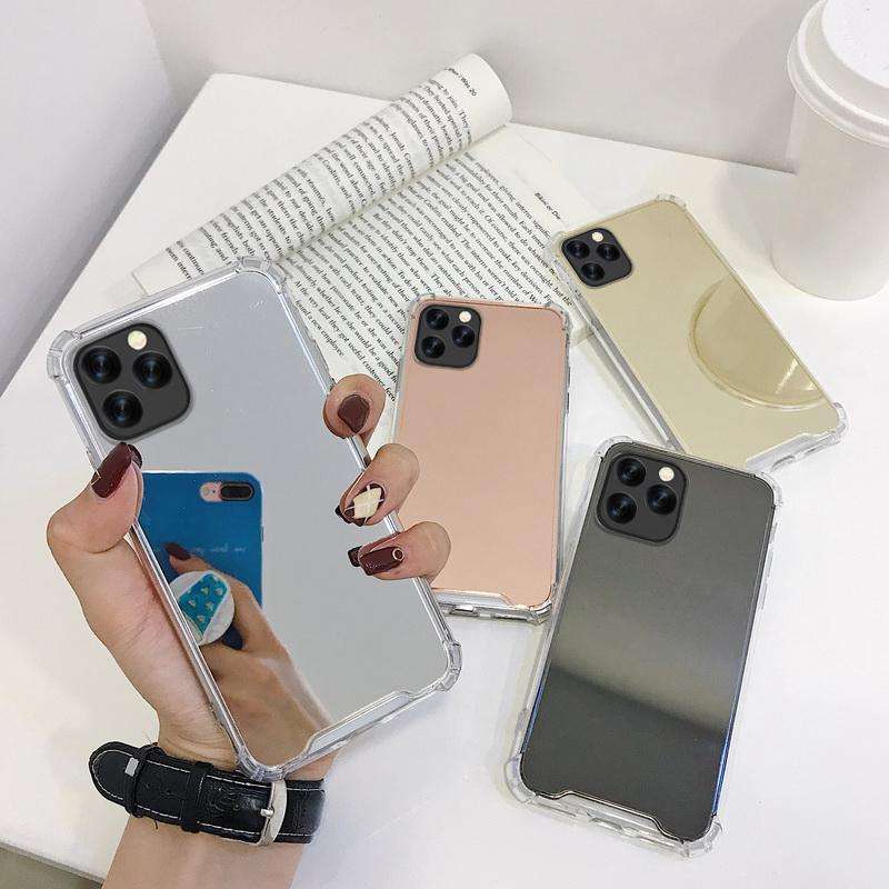 Colored Crystal Makeup Mirror Shock Proof Slim Case Apple iPhone SE Series