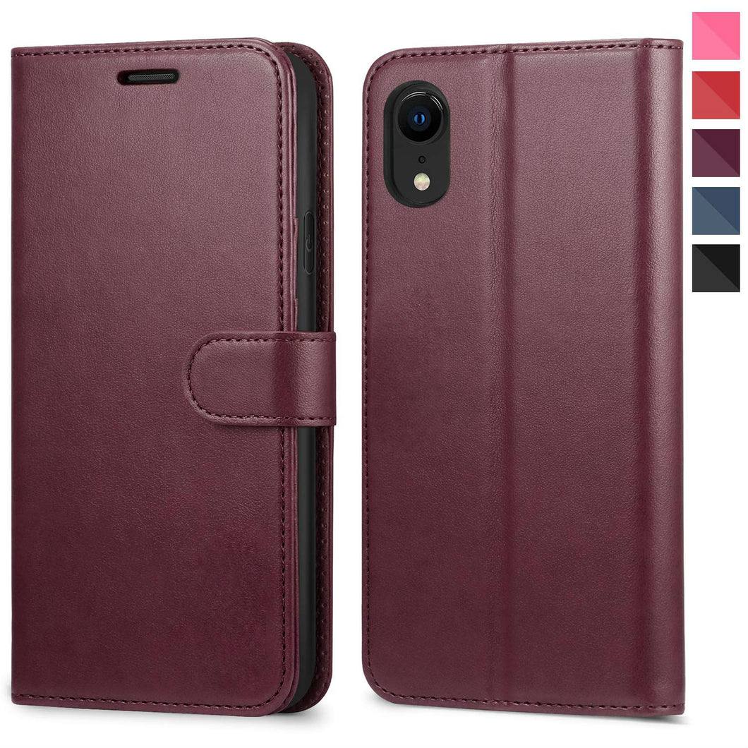 Leather Wallet Magnetic Flip Case with strap Apple iPhone X / XS / XR / XS Max - BingBongBoom