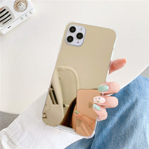 Colored Crystal Makeup Mirror Shock Proof Slim Case Apple iPhone 14 / 14 Plus / 14 Pro / 14 Pro Max