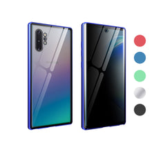 Load image into Gallery viewer, Anti Peep Privacy Magnetic Metal Double-Sided Glass Case Samsung Galaxy Note 10 or Note 10 Plus