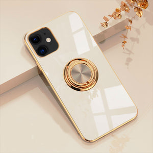 Electroplating Magnetic Finger Ring Holder Kickstand Kickstand Case Cover Apple iPhone 8 or 8 Plus