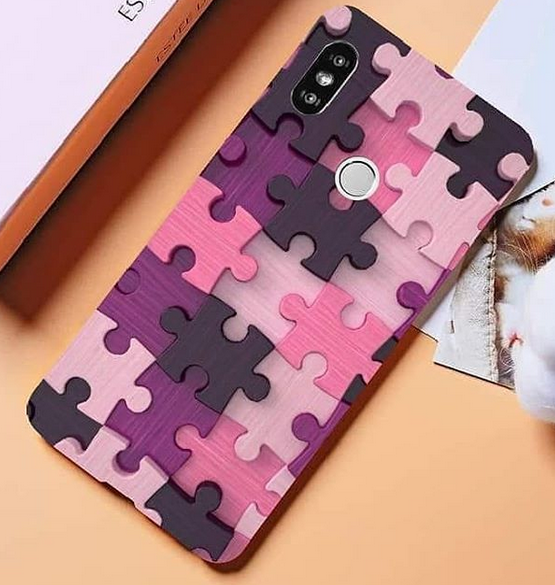 Puzzle Pieces Print Pattern Puzzle Series Soft Rubber Case Cover Apple iPhone 8 or 8 Plus - BingBongBoom