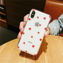 Load image into Gallery viewer, Heart Shape Print Pattern Soft Rubber Case Cover Apple iPhone 8 or 8 Plus - BingBongBoom