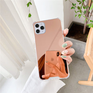 Colored Crystal Makeup Mirror Shock Proof Slim Case Apple iPhone X / XR / XS / XS Max