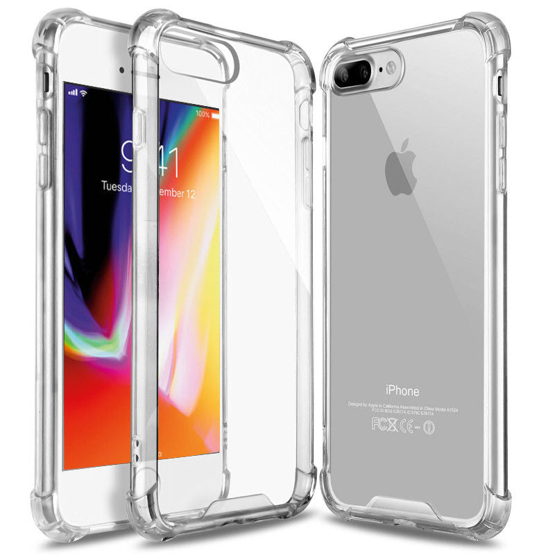 TPU Clear Transparent Soft Silicone Gel Case Cover Apple iPhone 7 or 7 Plus - BingBongBoom