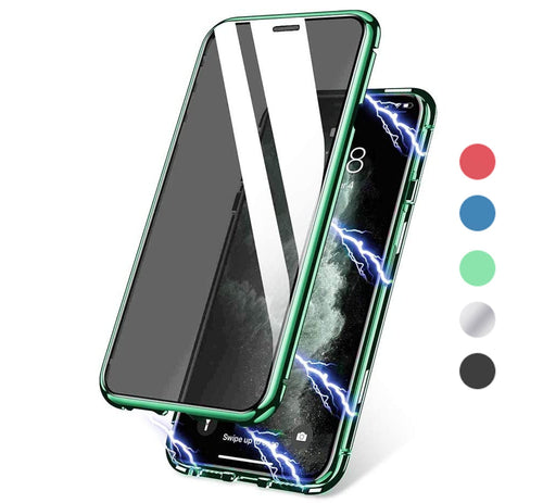 Anti Peep Privacy Magnetic Metal Double-Sided Glass Apple iPhone XR Case
