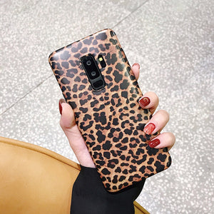Leopard Print Pattern Wildcat Series Soft Rubber Case Cover Samsung Galaxy S9 or S9 Plus - BingBongBoom