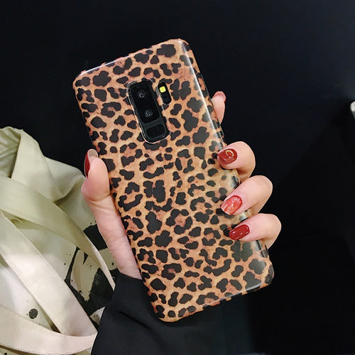 Leopard Print Pattern Wildcat Series Soft Rubber Case Cover Samsung Galaxy S9 or S9 Plus - BingBongBoom