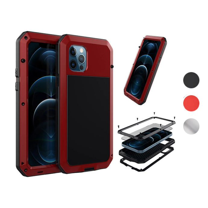 Gorilla Glass Aluminum Alloy Heavy Duty Shockproof Case Apple iPhone 13 Mini / 13 / 13 Pro / 13 Pro Max
